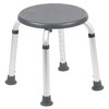 Flash Furniture HERCULES Series Tool-Free & Quick Assembly, 300 Lb. Capacity, Adjustable Gray Bath & Shower Stool, Model# DC-HY3400L-GRY-GG
