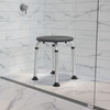 Flash Furniture HERCULES Series Tool-Free & Quick Assembly, 300 Lb. Capacity, Adjustable Gray Bath & Shower Stool, Model# DC-HY3400L-GRY-GG