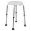 Flash Furniture HERCULES Series Tool-Free & Quick Assembly, 300 Lb. Capacity, Adjustable White Bath & Shower Stool, Model# DC-HY3400L-WH-GG