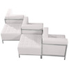 Flash Furniture HERCULES Imagination Series Melrose White LeatherSoft 5 Piece Chair & Ottoman Set, Model# ZB-IMAG-SET5-WH-GG