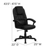 Flash Furniture Hansel High Back Black LeatherSoft Executive Swivel Office Chair w/ Arms, Model# BT-983-BK-GG