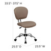 Flash Furniture Beverly Mid-Back Coffee Brown Mesh Padded Swivel Task Office Chair w/ Chrome Base, Model# H-2376-F-COF-GG