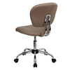 Flash Furniture Beverly Mid-Back Coffee Brown Mesh Padded Swivel Task Office Chair w/ Chrome Base, Model# H-2376-F-COF-GG