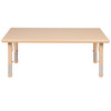 Flash Furniture Wren 24"W x 48"L Rectangular Natural Plastic Height Adjustable Activity Table, Model# YU-YCX-001-2-RECT-TBL-NAT-GG