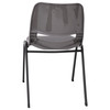 Flash Furniture HERCULES Series 661 lb. Capacity Gray Ergonomic Shell Stack Chair w/ Black Frame & 16'' Seat Height, Model# RUT-16-PDR-GY-GG