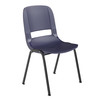 Flash Furniture HERCULES Series 661 lb. Capacity Navy Ergonomic Shell Stack Chair w/ Black Frame & 16'' Seat Height, Model# RUT-16-PDR-NAVY-GG