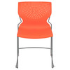 Flash Furniture HERCULES Series 661 lb. Capacity Orange Full Back Stack Chair w/ Gray Powder Coated Frame, Model# RUT-438-OR-GG