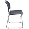 Flash Furniture HERCULES Series 880 lb. Capacity Navy Ultra-Compact Stack Chair w/ Silver Powder Coated Frame, Model# RUT-188-NY-GG