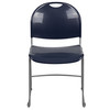 Flash Furniture HERCULES Series 880 lb. Capacity Navy Ultra-Compact Stack Chair w/ Silver Powder Coated Frame, Model# RUT-188-NY-GG