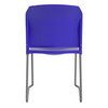 Flash Furniture HERCULES Series 880 lb. Capacity Blue Full Back Contoured Stack Chair w/ Gray Powder Coated Sled Base, Model# RUT-238A-BL-GG