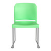 Flash Furniture HERCULES Series 880 lb. Capacity Green Full Back Contoured Stack Chair w/ Gray Powder Coated Sled Base, Model# RUT-238A-GN-GG