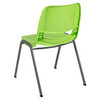 Flash Furniture HERCULES Series 880 lb. Capacity Green Ergonomic Shell Stack Chair w/ Gray Frame, Model# RUT-EO1-GN-GG