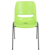 Flash Furniture HERCULES Series 880 lb. Capacity Green Ergonomic Shell Stack Chair w/ Gray Frame, Model# RUT-EO1-GN-GG