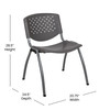 Flash Furniture HERCULES Series 880 lb. Capacity Gray Plastic Stack Chair w/ Titanium Gray Powder Coated Frame, Model# RUT-F01A-GY-GG