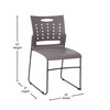 Flash Furniture HERCULES Series 881 lb. Capacity Gray Sled Base Stack Chair w/ Air-Vent Back, Model# RUT-2-GY-BK-GG