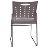 Flash Furniture HERCULES Series 881 lb. Capacity Gray Sled Base Stack Chair w/ Air-Vent Back, Model# RUT-2-GY-BK-GG