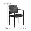 Flash Furniture Jana Comfort Black Mesh Stackable Steel Side Chair w/ Arms, Model# GO-516-2-GG