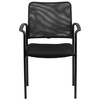 Flash Furniture Jana Comfort Black Mesh Stackable Steel Side Chair w/ Arms, Model# GO-516-2-GG