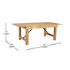 Flash Furniture HERCULES 7' x 40" Rectangular Antique Rustic Light Natural Solid Pine Folding Farm Table, Model# XA-F-84X40-LN-GG