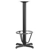 Flash Furniture Beverly 22'' x 22'' Restaurant Table X-Base w/ 3'' Dia. Bar Height Column & Foot Ring, Model# XU-T2222-BAR-3CFR-GG