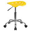 Flash Furniture Taylor Vibrant Yellow Tractor Seat & Chrome Stool, Model# LF-214A-YELLOW-GG