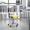 Flash Furniture Taylor Vibrant Yellow Tractor Seat & Chrome Stool, Model# LF-214A-YELLOW-GG