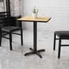 Flash Furniture Graniss 24'' Square Natural Laminate Table Top w/ 22'' x 22'' Table Height Base, Model# XU-NATTB-2424-T2222-GG