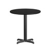Flash Furniture Stiles 24'' Round Black Laminate Table Top w/ 22'' x 22'' Table Height Base, Model# XU-RD-24-BLKTB-T2222-GG