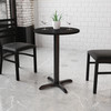 Flash Furniture Stiles 24'' Round Black Laminate Table Top w/ 22'' x 22'' Table Height Base, Model# XU-RD-24-BLKTB-T2222-GG