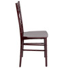 Flash Furniture HERCULES Series Mahogany Resin Stacking Chiavari Chair, Model# LE-MAHOGANY-M-GG