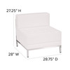 Flash Furniture HERCULES Imagination Series Contemporary Melrose White LeatherSoft Middle Chair, Model# ZB-IMAG-MIDDLE-WH-GG