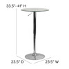 Flash Furniture Chad 23.5'' Round Adjustable Height Glass Table (Adjustable Range 33.5'' 41''), Model# CH-5-GG