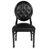 Flash Furniture HERCULES Series 900 lb. Capacity King Louis Chair w/ Tufted Back, Black Vinyl Seat & Black Frame, Model# LE-B-B-T-MON-GG