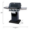 MHP Gas Grill Tri Cast Burners Sear Magic Mounted Base, Model# W3G4DDNS-OCOL-B-OP-N