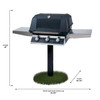 MHP Propane Grill Hybrid Sear Magic Ground Post, Model# WHRG4DD-PS-MPP