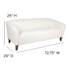 Flash Furniture HERCULES Majesty Series Black Leather Sofa Model 111-3-WH-GG 3