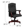 Flash Furniture Martha Washington Burgundy Leather Executive Swivel Chair Model 801L-LF0005-BK-LEA-GG 5