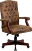 Flash Furniture Massaging Black Leather Executive Office Chair Model 802-BRN-GG