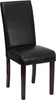 Flash Furniture Dark Brown Leather Upholstered Parsons Chair Model BT-350-BK-LEA-023-GG