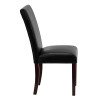 Flash Furniture Dark Brown Leather Upholstered Parsons Chair Model BT-350-BK-LEA-023-GG 7