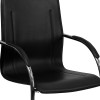 Flash Furniture Black Leather Executive Side Chair with Sled Base, Model BT-509-BK-GG 5