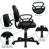 Flash Furniture Mid-Back Black Leather Multi-Functional Ergonomic Task Chair Model BT-688-BK-A-GG 4