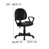 Flash Furniture Mid-Back Black Leather Multi-Functional Ergonomic Task Chair Model BT-688-BK-A-GG 5