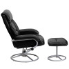 Flash Furniture Contemporary Black Leather Recliner and Ottoman with Metal Base Model BT-70230-BK-CIR-GG 4