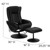 Flash Furniture Massaging Black Leather Recliner and Ottoman with Leather Wrapped Base, Model BT-7672-MASSAGE-BK-GG 2