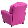 Flash Furniture Contemporary Hot Pink Vinyl Kids Recliner with Cup Holder Model BT-7950-KID-HOT-PINK-GG 3