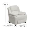 Flash Furniture Deluxe Heavily Padded Contemporary White Vinyl Kids Recliner with Storage Arms Model BT-7985-KID-WHITE-GG 3