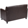 Flash Furniture HERCULES Envoy Series Black Leather Love Seat Model BT-827-2-BN-GG 4