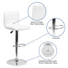 Flash Furniture Contemporary White Vinyl Adjustable Height Bar Stool with Chrome Base, Model CH-92023-1-WH-GG 2