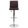 Flash Furniture Contemporary Brown Vinyl Adjustable Height Bar Stool with Chrome Base, Model CH-92066-BRN-GG 5